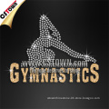 Gymnastics hotfix glitter hotfix glass rhinestone motif design